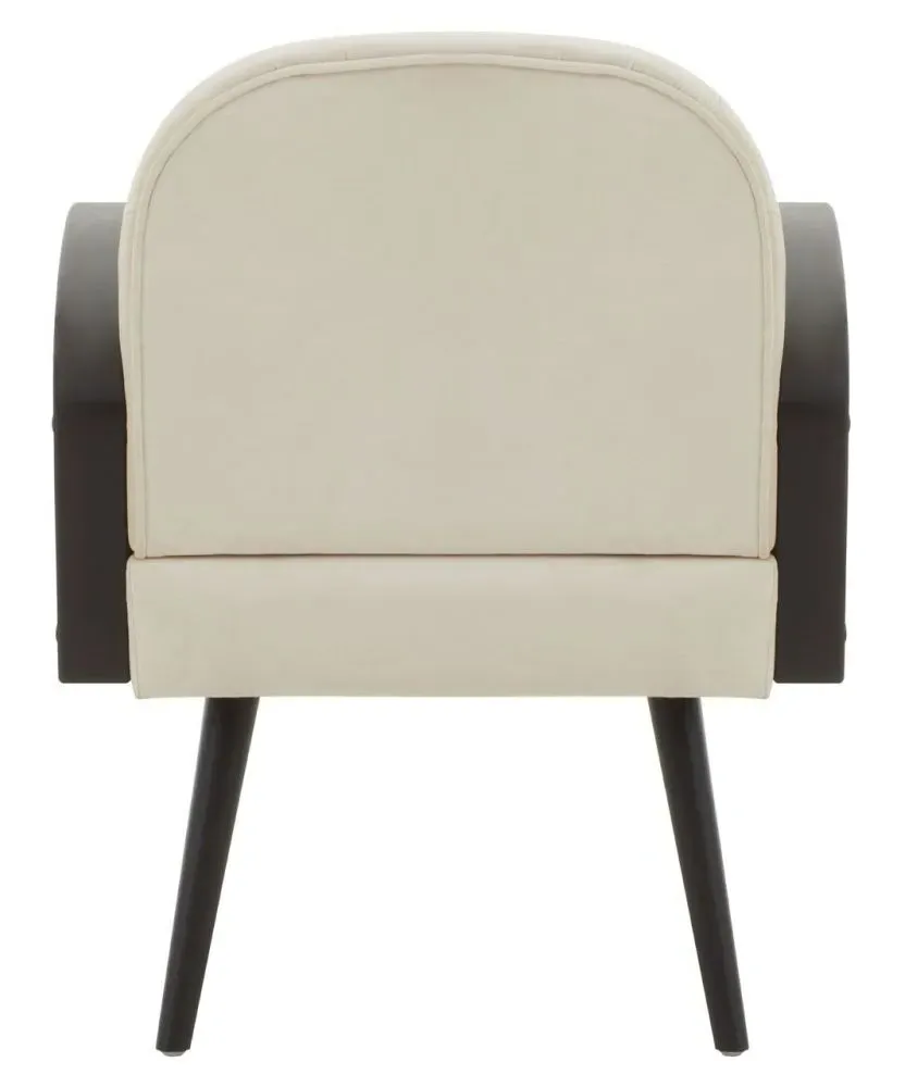 Hala Upholstered Armchair - Natural, Velvet