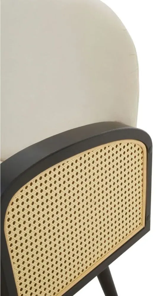 Hala Upholstered Armchair - Natural, Velvet