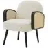 Hala Upholstered Armchair - Natural, Velvet
