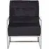 Hana Armchair with Chrome Frame - Black, Velvet