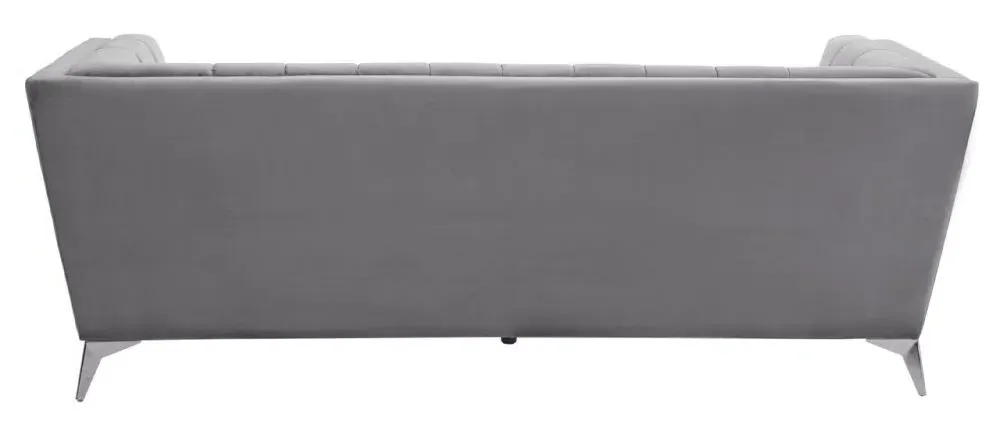 Hansa 3-Seater Sofa - Grey, Velvet