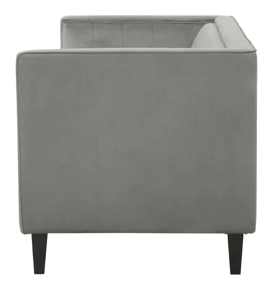Helia 3-Seater Sofa - Grey, Velvet