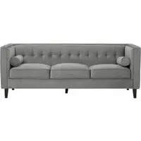 Helia 3-Seater Sofa - Grey, Velvet