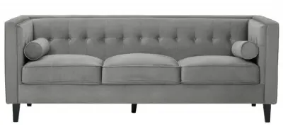 Helia 3-Seater Sofa - Grey, Velvet image