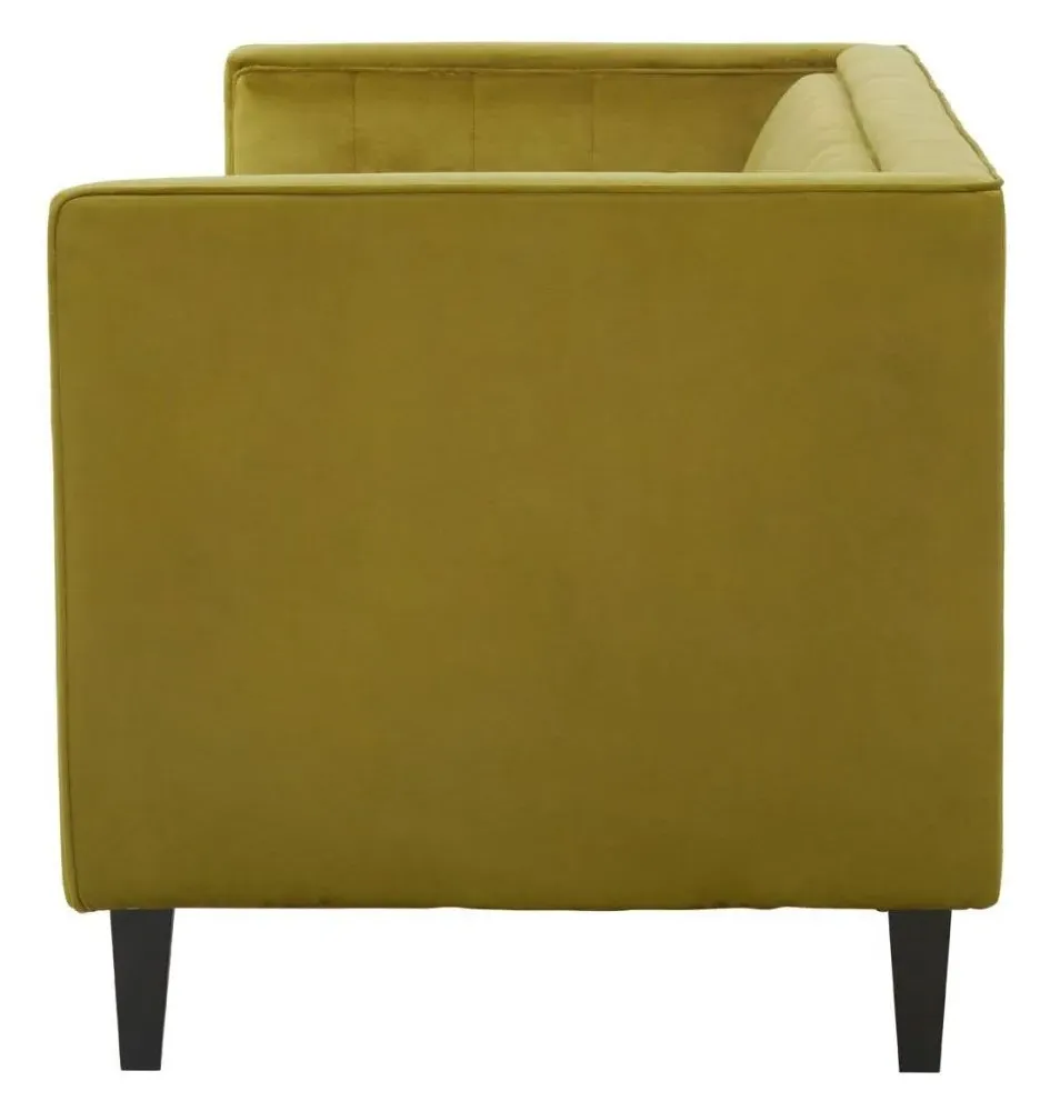 Helia 3-Seater Sofa - Olive, Velvet