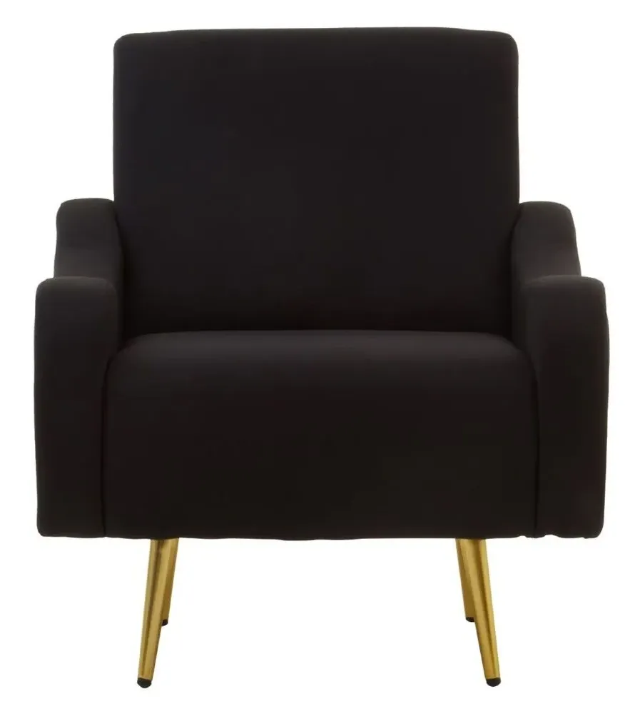 Holli Armchair - Black, Fabric