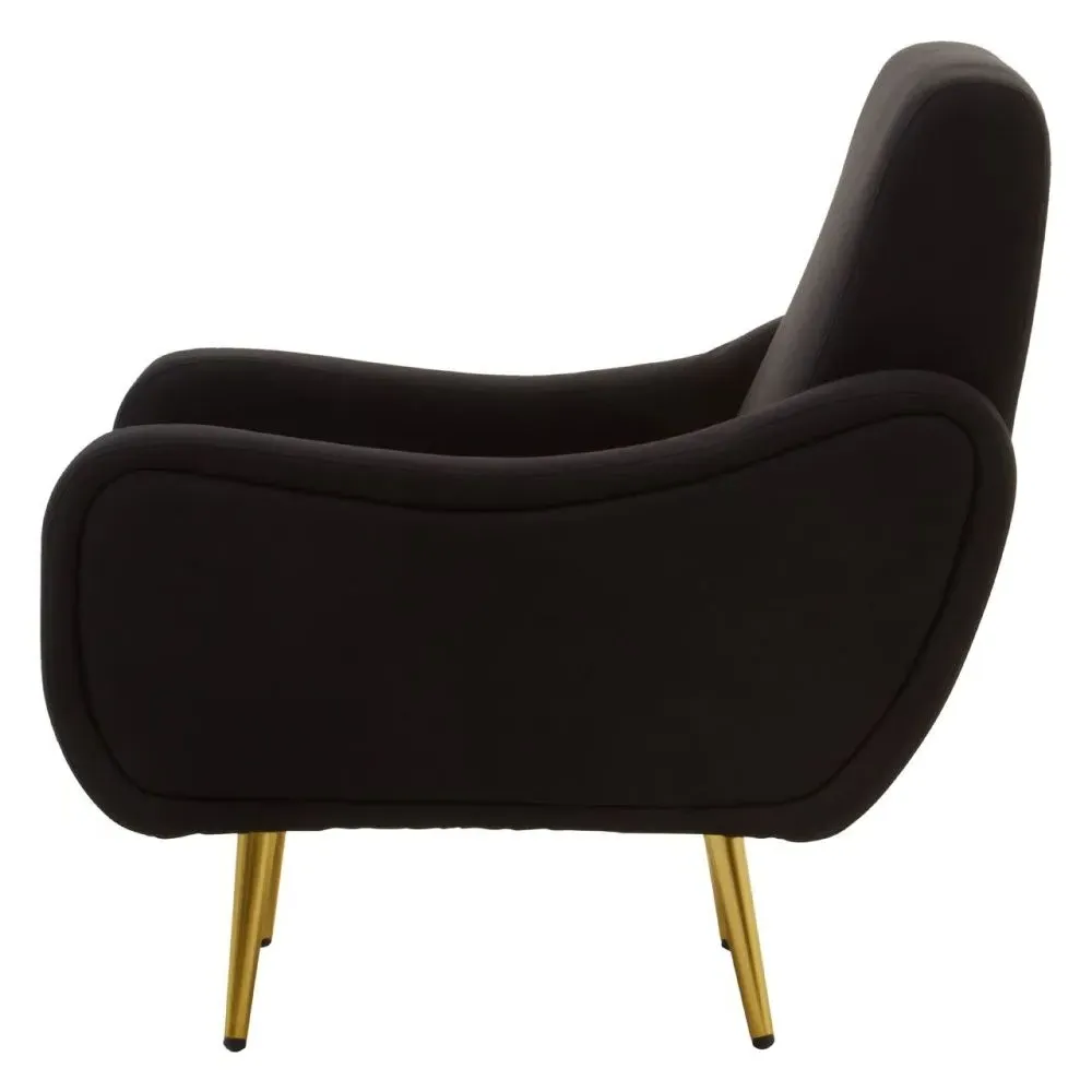 Holli Armchair - Black, Fabric