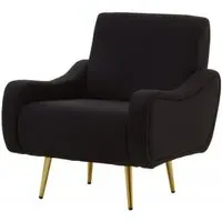 Holli Armchair - Black, Fabric