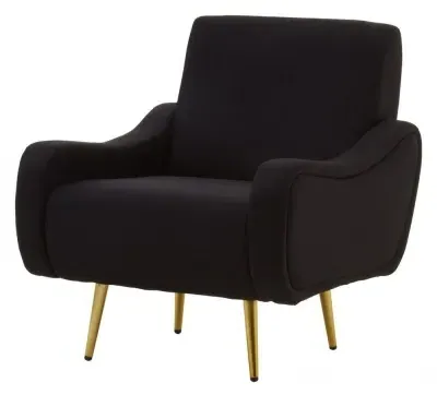 Holli Armchair - Black, Fabric