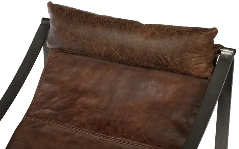 Hoxton Chair - Distressed Brown, Leather