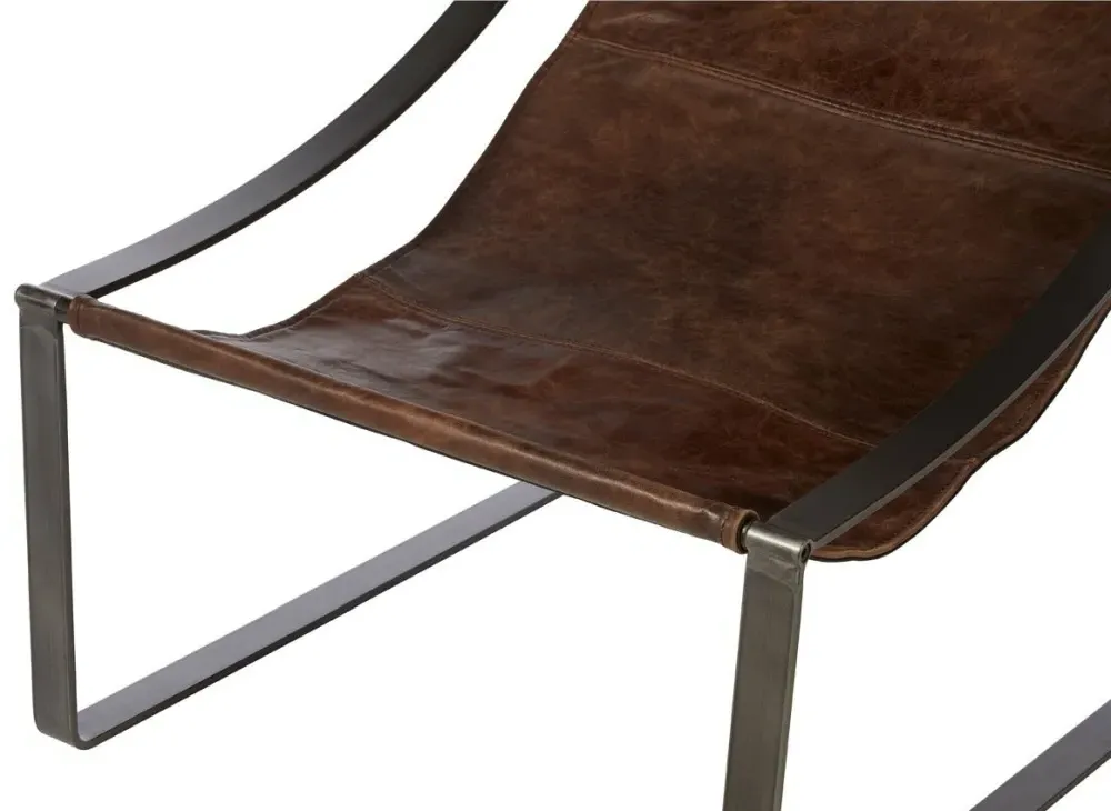 Hoxton Chair - Distressed Brown, Leather