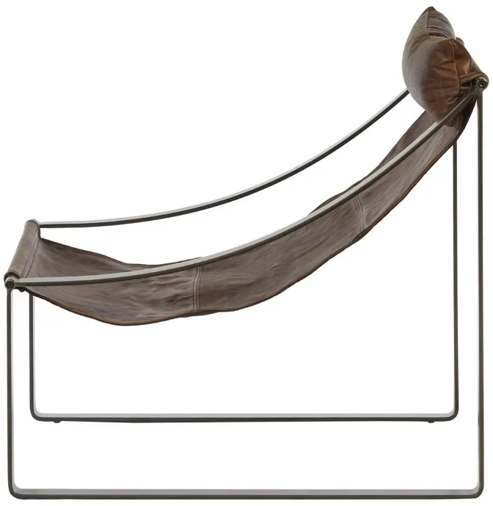 Hoxton Chair - Distressed Brown, Leather