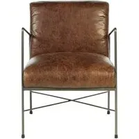 Hoxton Dining Chair - Brown, Leather