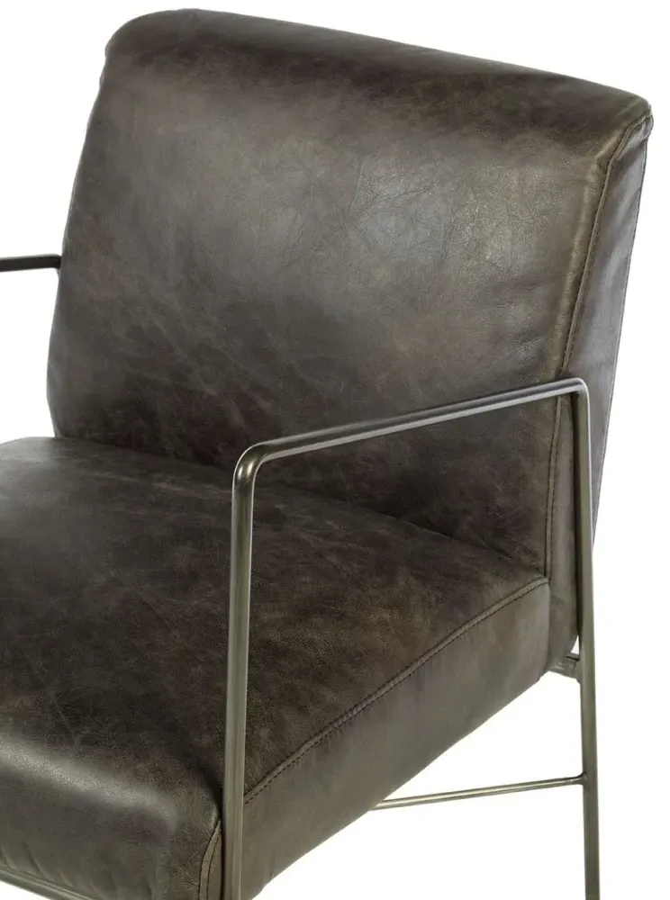 Hoxton Dining Chair - Ebony, Leather