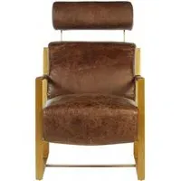 Hoxton Lounge Chair - Brown, Leather