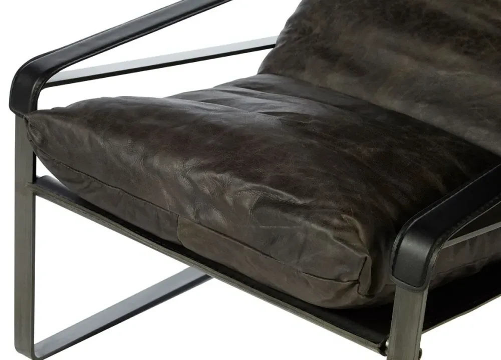 Hoxton Lounge Chair - Dark Brown, Leather