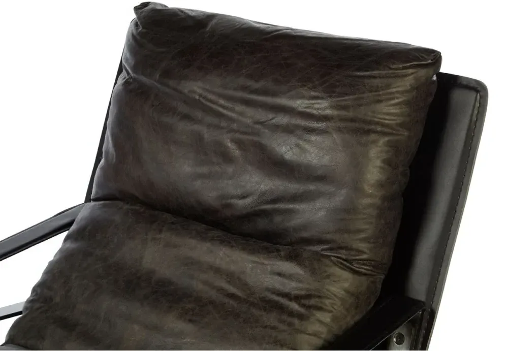 Hoxton Lounge Chair - Dark Brown, Leather