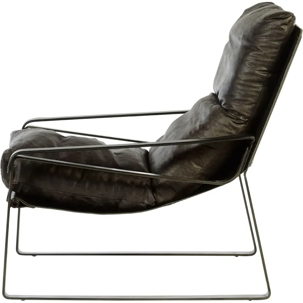 Hoxton Lounge Chair - Dark Brown, Leather