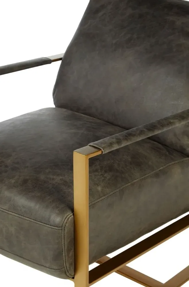 Hoxton Lounge Chair - Ebony, Leather