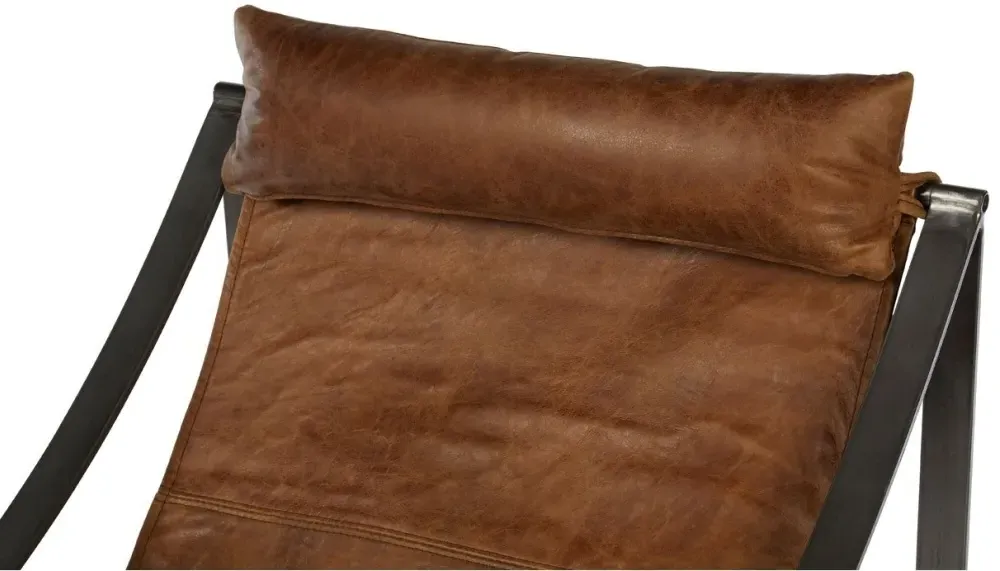 Hoxton Lounge Chair - Light Brown, Leather