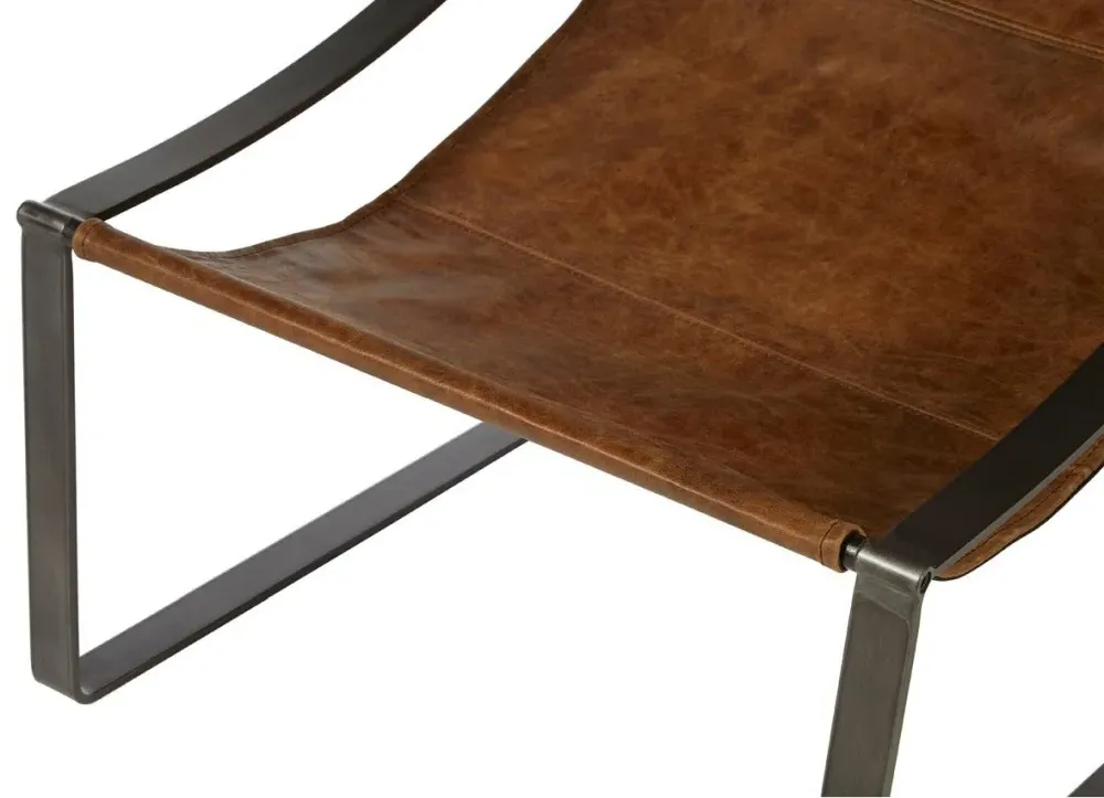 Hoxton Lounge Chair - Light Brown, Leather