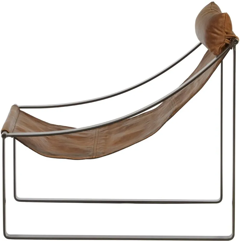 Hoxton Lounge Chair - Light Brown, Leather