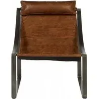 Hoxton Lounge Chair - Light Brown, Leather