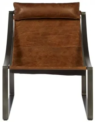 Hoxton Lounge Chair - Light Brown, Leather