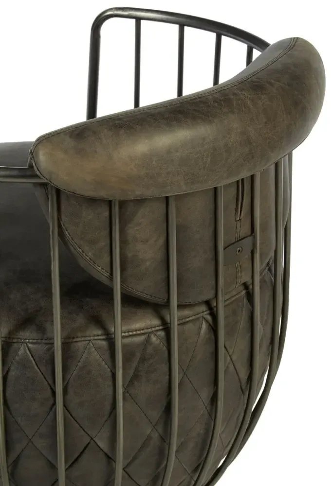 Hoxton Swivel Chair - Ebony, Leather