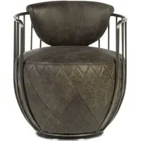 Hoxton Swivel Chair - Ebony, Leather