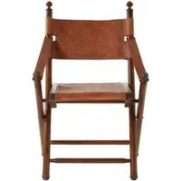 Inca Folding Chair - Brown, Leather