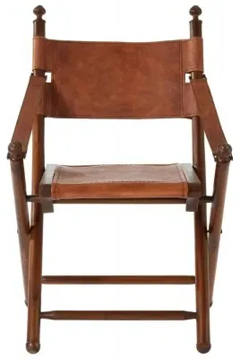 Inca Folding Chair - Brown, Leather image