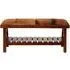 Inca Hallway Bench - Brown, Goat Hide