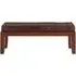 Inca Leather Bench with Stitch Detail - Brown