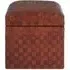 Inca Storage Stool - Brown, Leather