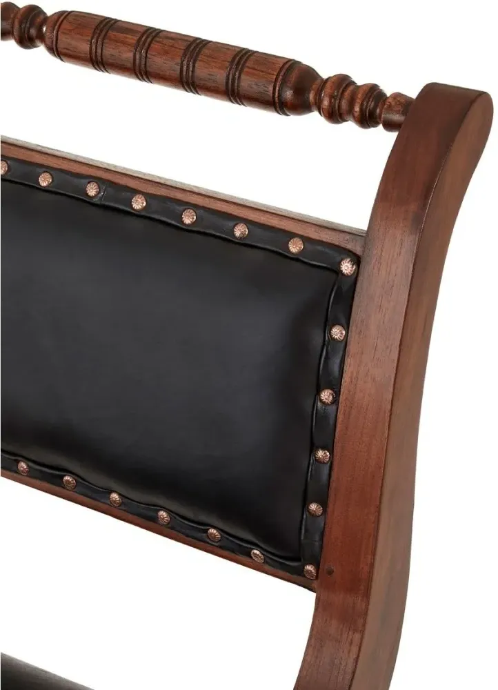 Inca Swivel Chair - Black, Leather