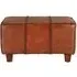 Inca Upholstered Bench - Brown, Leather