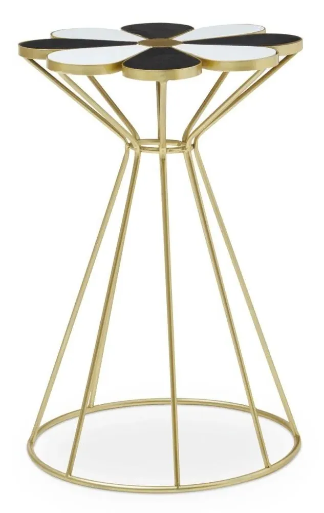 Jodi End Table - Black and White