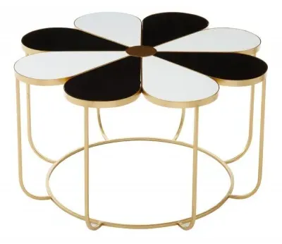 Jodie Flower Coffee Table - Black