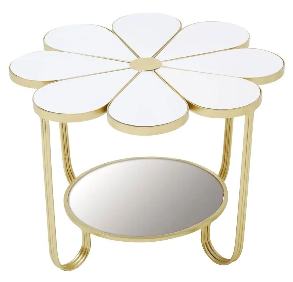 Jodie Flower Shape Side Table - White