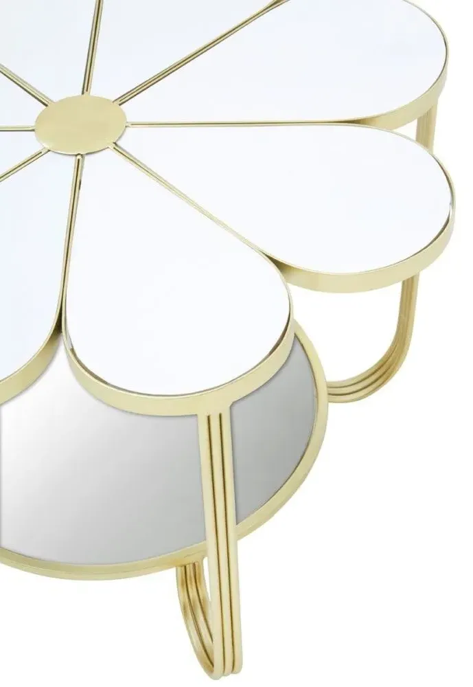 Jodie Flower Shape Side Table - White