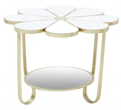 Jodie Flower Shape Side Table - White image