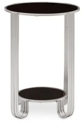 Jolie Round End Table - Black, Mirror image