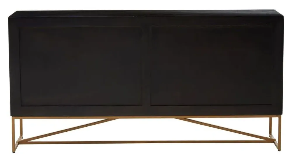 Jonesburg Medium Sideboard - Black, Mango Wood