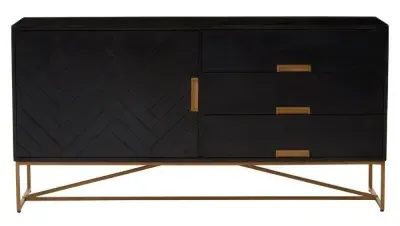 Jonesburg Medium Sideboard - Black, Mango Wood image