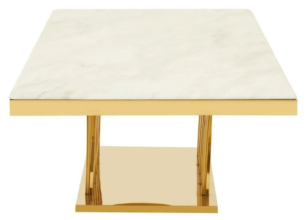 Kaydence Coffee Table - White, Marble