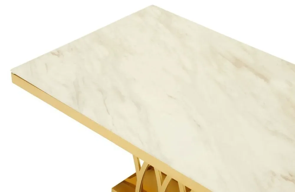 Kaydence Coffee Table - White, Marble