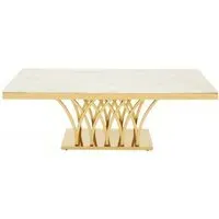 Kaydence Coffee Table - White, Marble