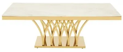 Kaydence Coffee Table - White, Marble image