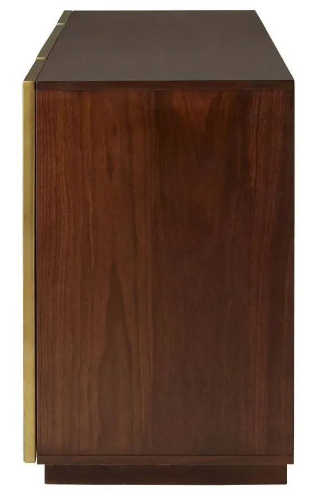 Kempton 4 Door Large Sideboard - Walnut, Shagreen